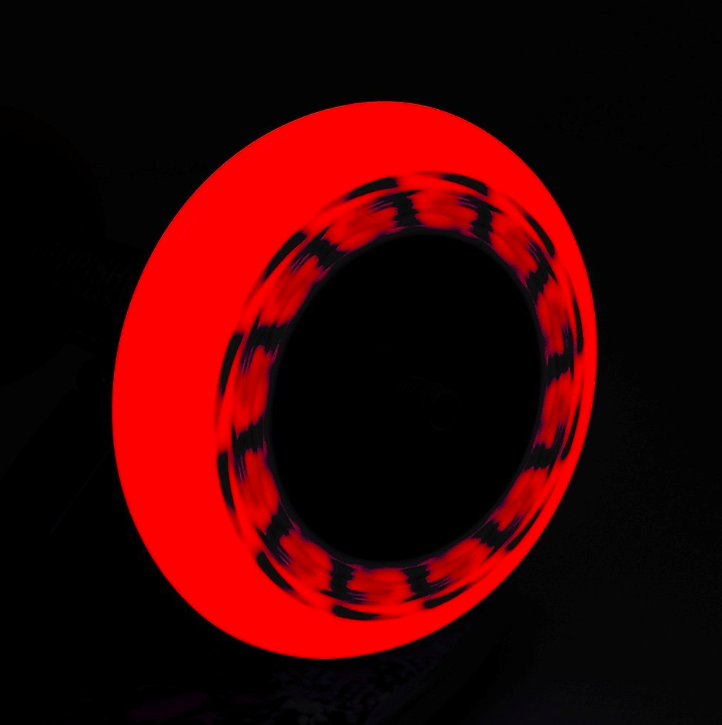 Колеса для коньков роликовых Tempish "FLASHING" 80x24, красная подсветка